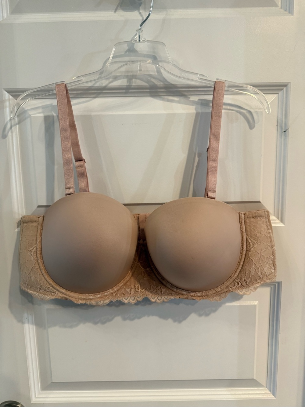 torrid Nude Lace-Trim Molded Push-Up Strapped Bra